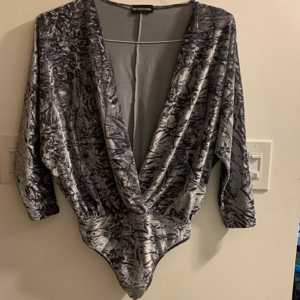Pretty Little Thing Velvet Bodysuit